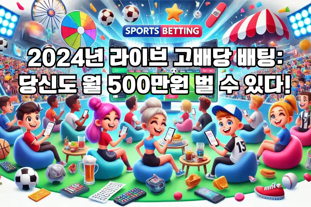 2024년 라이브 고배당 배팅 당신도 월 500만원 벌 수 있다!