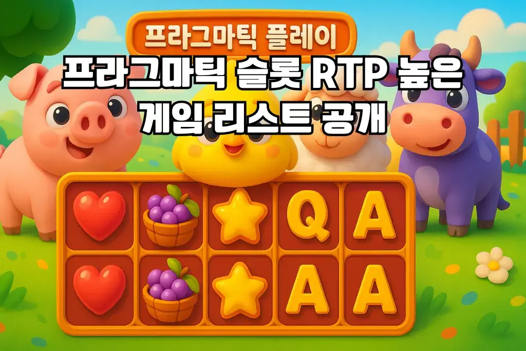 프라그마틱 슬롯 RTP 높은 게임 리스트 공개